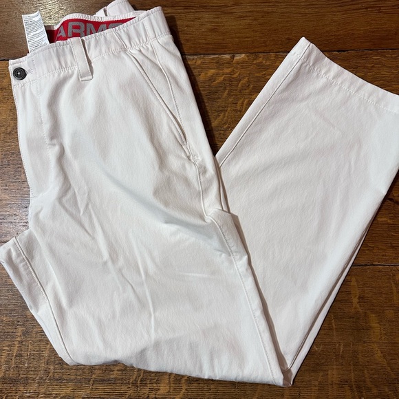Under Armour Men's Golf Loose Pants Straight White SZ‎ 36X30 - Picture 1 of 5